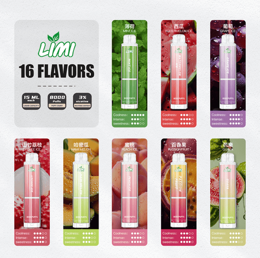 LIMI8000口辣妹發光抛棄式電子煙~~~現貨供應~~女生的最愛
